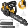 12″ Cordless Chainsaw Handheld Garden Electric Chain Saw for Tree Branch Wood Cutting for DeWalt 20v Battery 12″ Cordless Chainsaw Handheld Garden Electric Chain Saw for Tree Branch Wood Cutting for DeWalt 20v Battery
