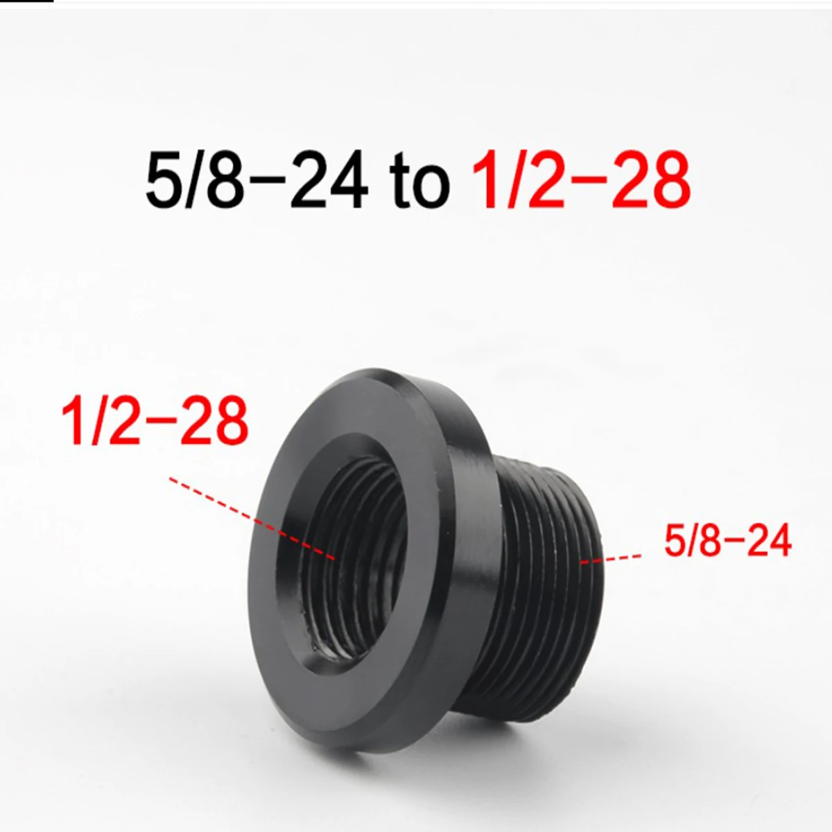 

1PCS 5/8-24 to 1/2-28 Thread Adapter Oil Filter Adapter Aluminum Black For NAPA 4003 WIX 24003