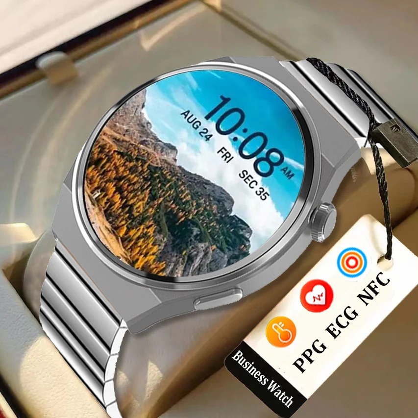 Reloj inteligente redondo para hombre y mujer, accesorio de pulsera  resistente al agua con pantalla táctil, NFC, control de glucosa en sangre,  compatible con Android e iOS, P-LUXURY - AliExpress