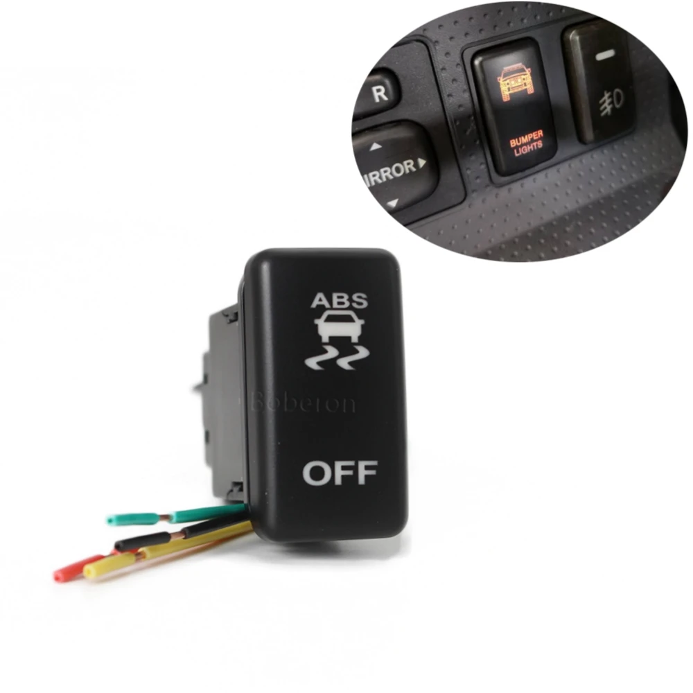 Per Toyota Tacoma Land Cruiser Reiz Hilux Prado 120 Fj Cruise Orange Led Light Car Abs Interruttore A Pulsante Di Spegnimento Antiscivolo