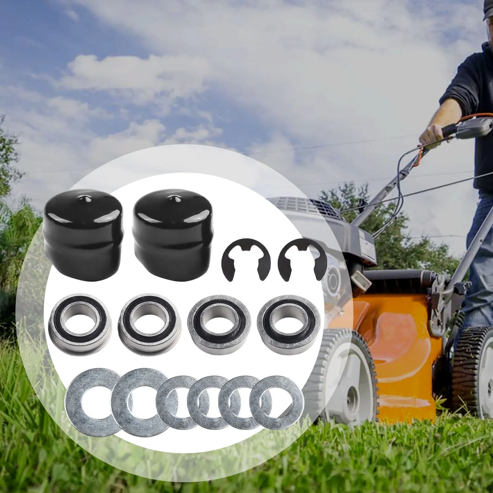 

Втулка переднего колеса в комплект для преобразования подшипника для Husqvarna 532009040 9040H, запчасти для садового электроинструмента, замена