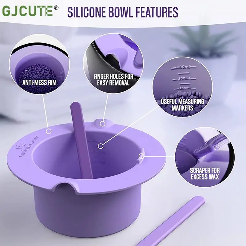 Wax Warmer Thickening Heat-resistant Silicone Bowls Hair Removal Wax Replacement Pot Bowls Hair Removal Reusable Waxing Pot Bowl 5