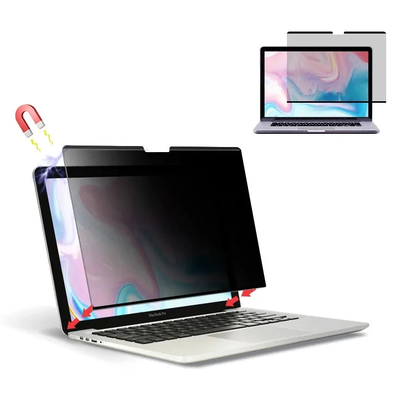 Pellicola Salvaschermo Magnetica Anti-Peeping Per Macbook Air 13 15.3 Pollici M1 M2 Pro 14 16 2021 2023 Filtro Pellicola Privacy Anti-Spia/Abbagliamen