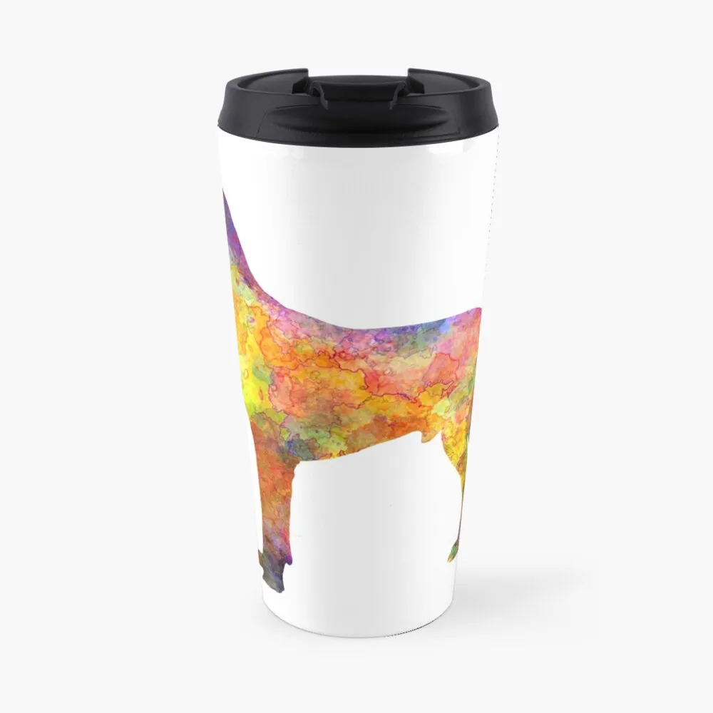 

Hungarian Shorthaired Pointer in watercolor Travel Coffee Mug Thermal Cup For Coffee Coffee Set Coffee Cups Set Breakfast Cups