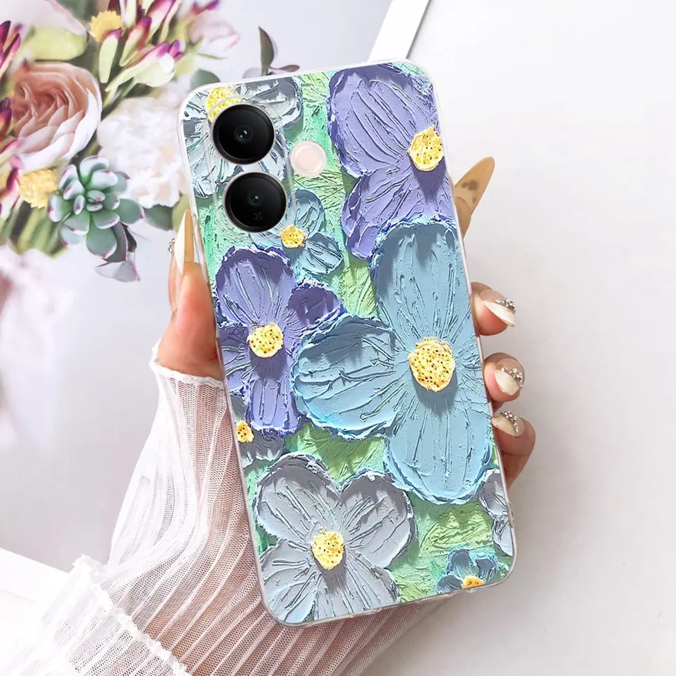 Clear Luxury Cute Cat & Butterfly Painted Case