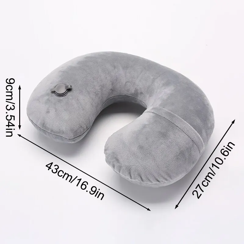 1PC U-shaped Travel Pillow Portable Inflatable Neck Cervical Spine Support Short Plush Cushion Office Sleep Essentials 3 1PC U-shaped Travel Pillow Portable Inflatable Neck Cervical Spine Support Short Plush Cushion Office Sleep Essentials 3