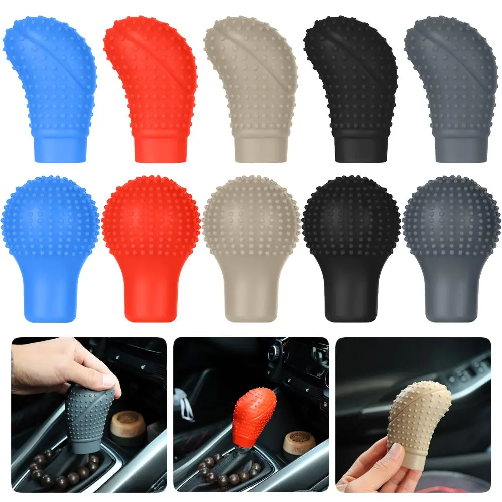 

Universal Non slip Car Handball Gear Shift Knob Cover Gearshift Head Protector Silicone Handbrake Case