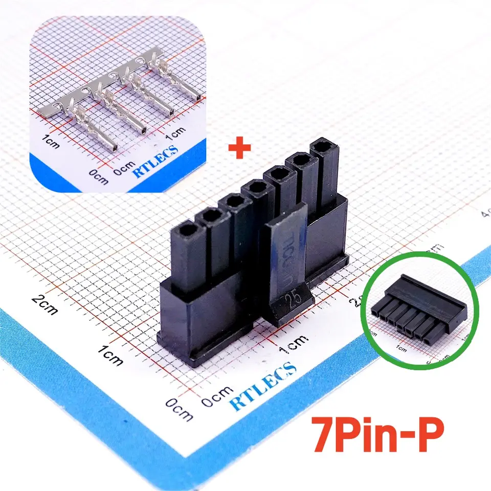 10 100 Sets Micro-Fit 3.0 MM Connector Single Row Male Housing Plug 1x2 2 Pin 3 4 5 6 7 8 9 10 Pin/Matching Female Terminal image 12