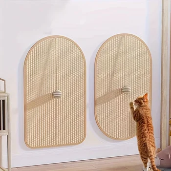 Sisal Cat Scratching Pad - Durable, Sofa-Safe Scratch Board with Playful Toy for Cats, Cat Mat 1