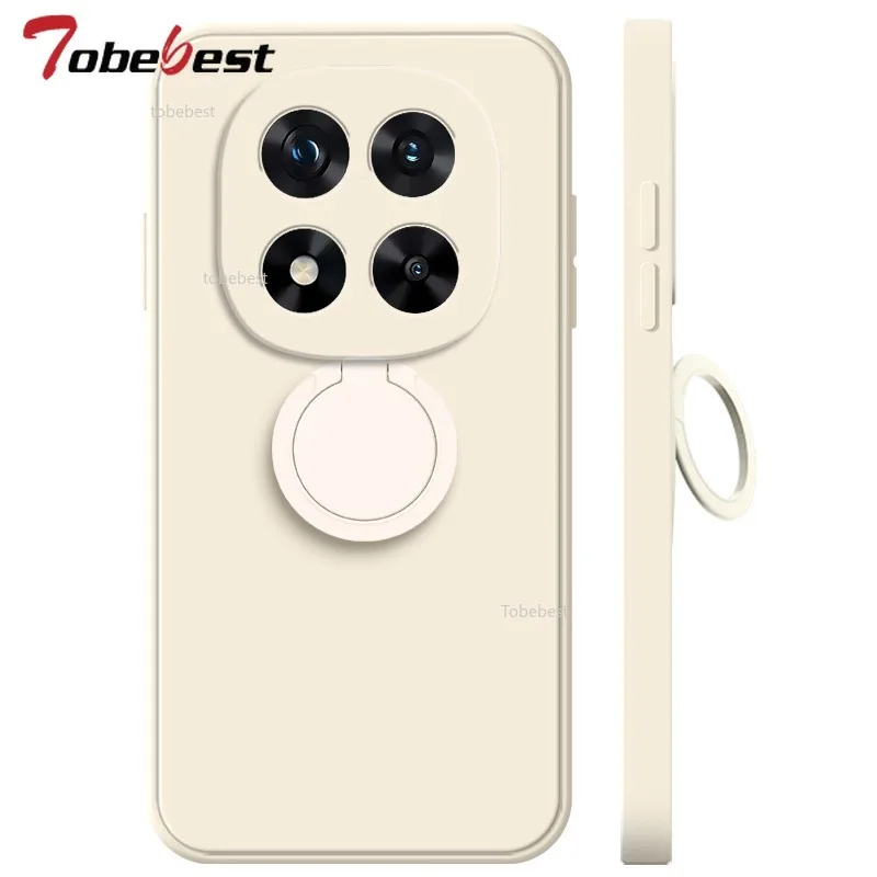 Silicone Square Soft Back Cover with 360° Finger Ring Phone Holder