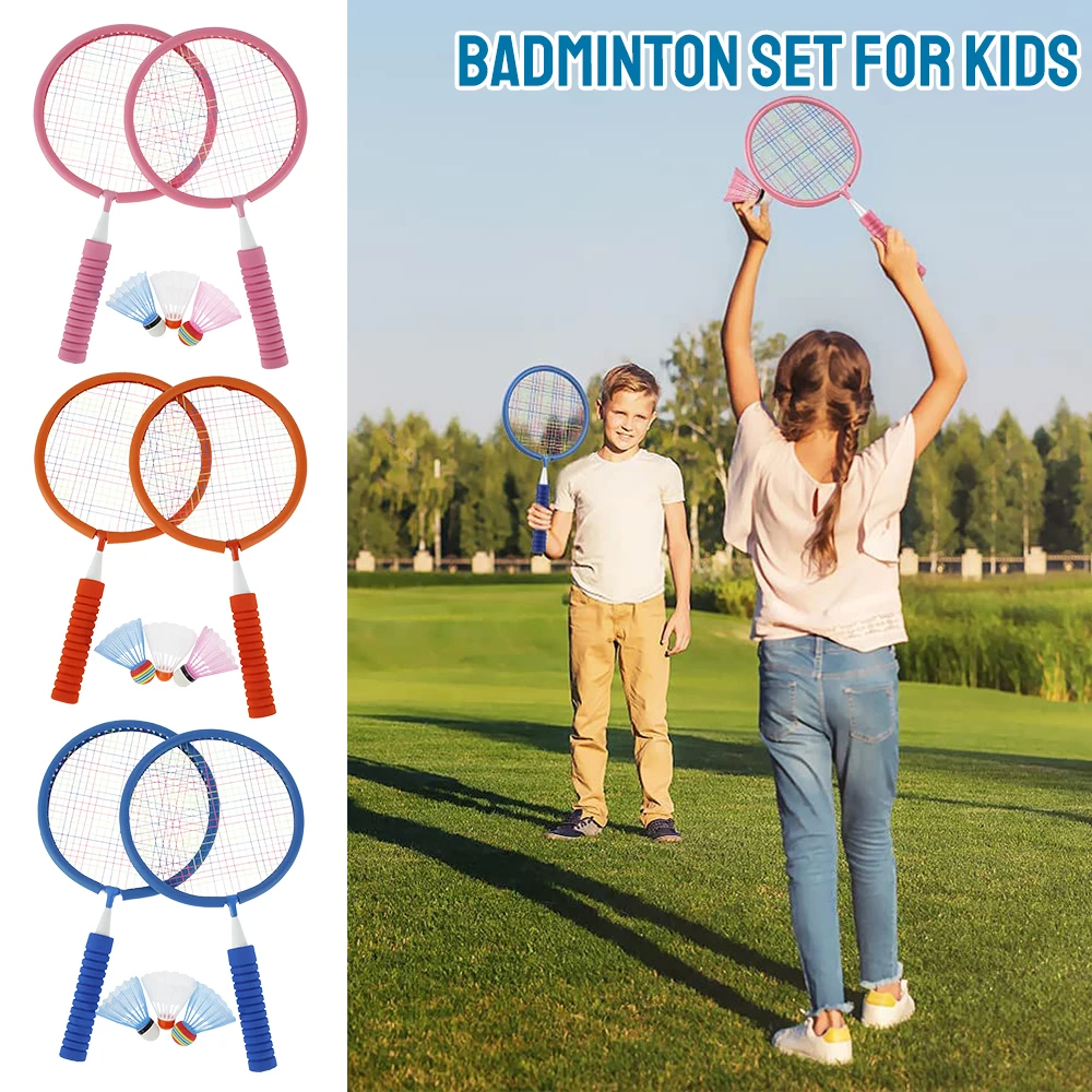 

Badminton Rackets for Children 8 in 1 Kids Badminton Set Badminton Playing Training Set Indoor Outdoor Sport Game with 2