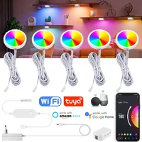 ไฟใต้ตู้ Tuya WIFI DC12V RGB ปรับสีได้ ไฟเพ็กซ์หรี่แสงได้ สำหรับเทศกาล ตู้เสื้อผ้า ห้องนอน ห้องครัว ใช้ได้กับ Alice Alexa และ Google Home 1