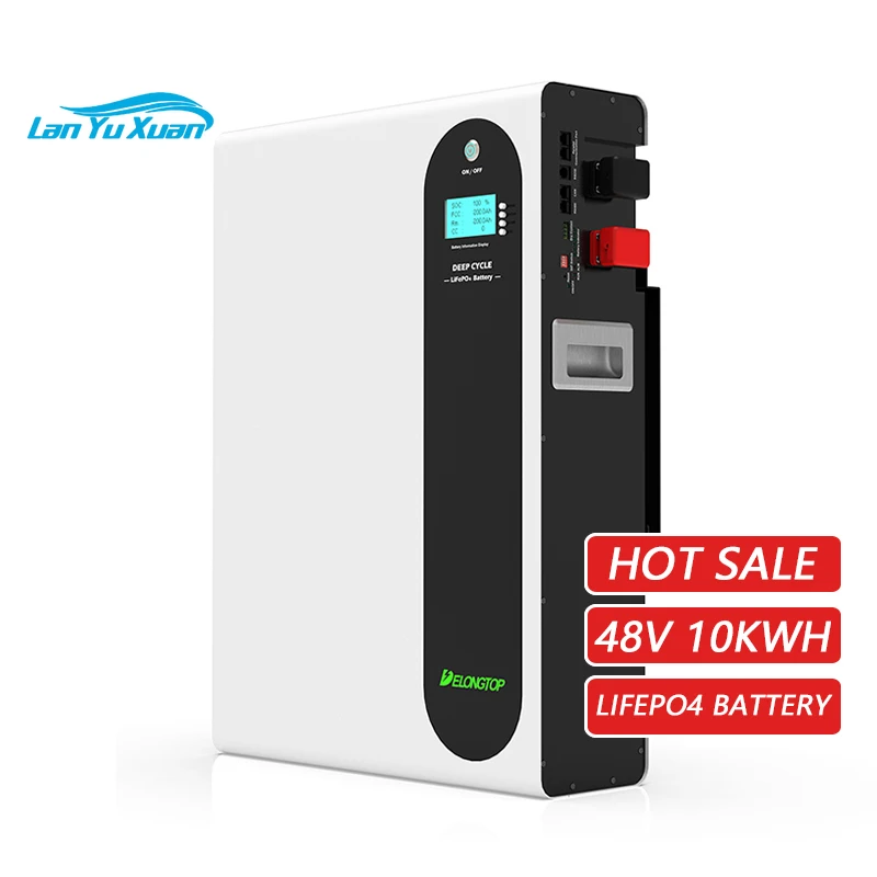 

Lifepo4 Lithium battery Wall Mounted 48v 200ah 10kwh Home Power Storage Solar energy system Batteries deep cycle 51.2V100ah 5kwh