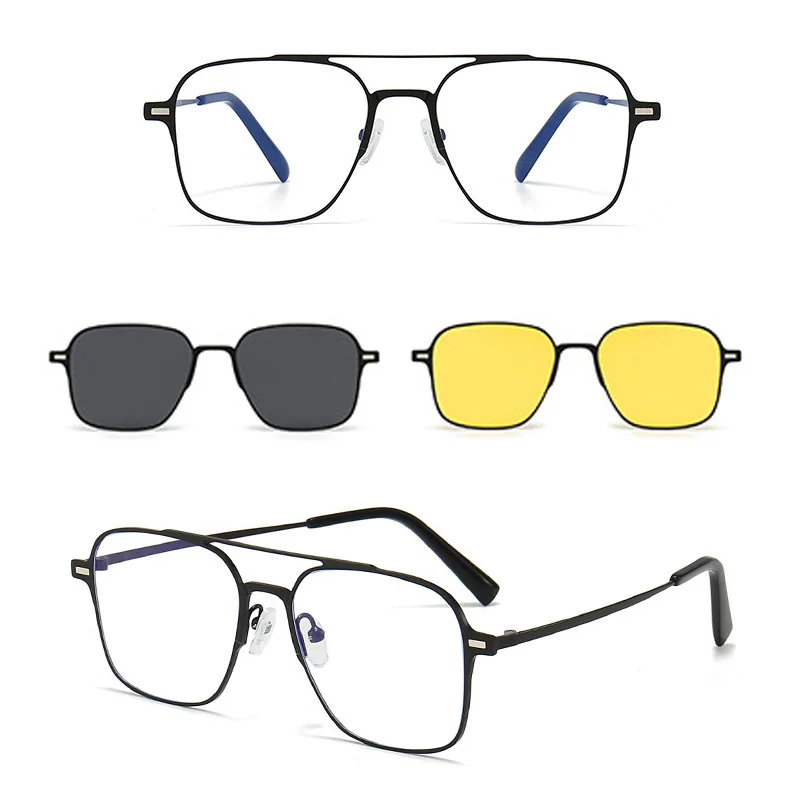 

Очки солнцезащитные с магнитной застежкой для мужчин и женщин, поляризационные антибликовые очки 3 в 1, 2430