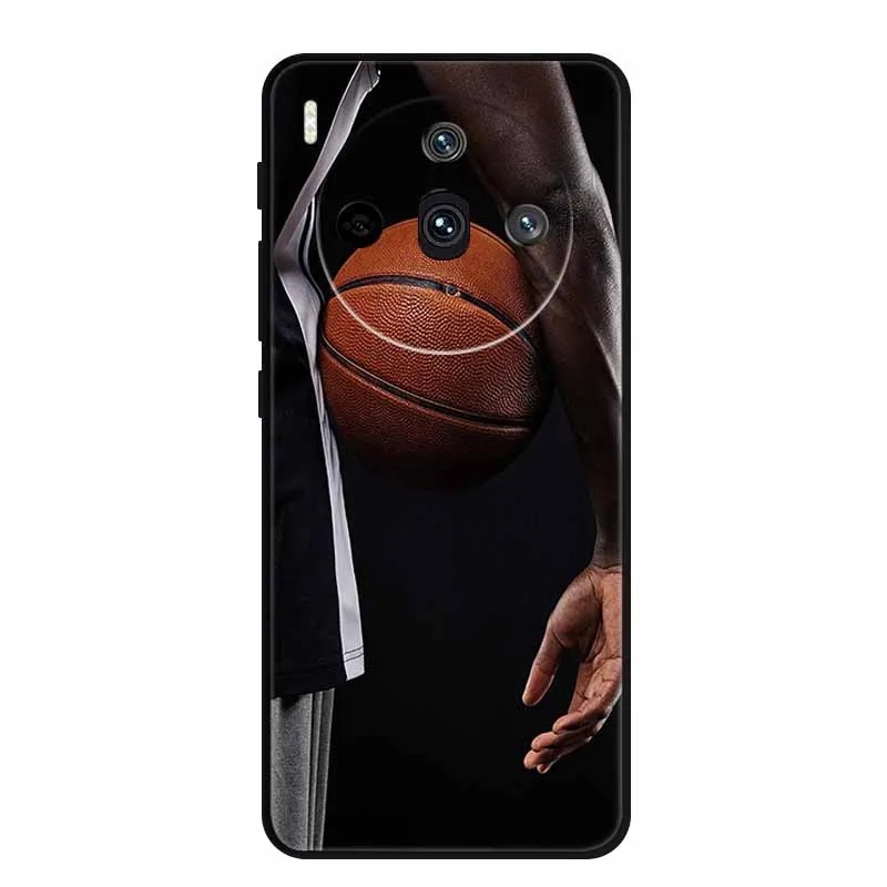 Sleek Black Silicone Fashion Phone Case – 6.78 Soft Back Cover