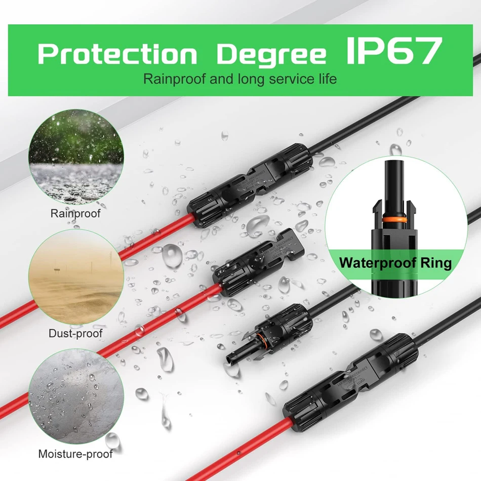 Solar Panel Connector Cable 1 Pair Y Branch Solar Panel 30A Cable Connector FFM MMF PV Wire T Splitter Photovoltaic 2pcs Solar Panel Cable Wire Connector