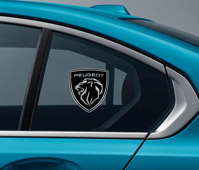 Badges Autocollants 3D Logo Lion En Métal Intérieur De Voiture Accessoires Pour Peugeot 408 5008 301 508,Black Style
