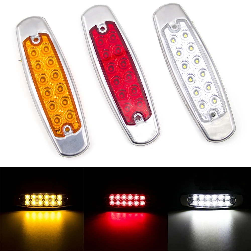 10pcs 12v 24v 12 Led Car Trucks Led Side Marker Lights For Truck