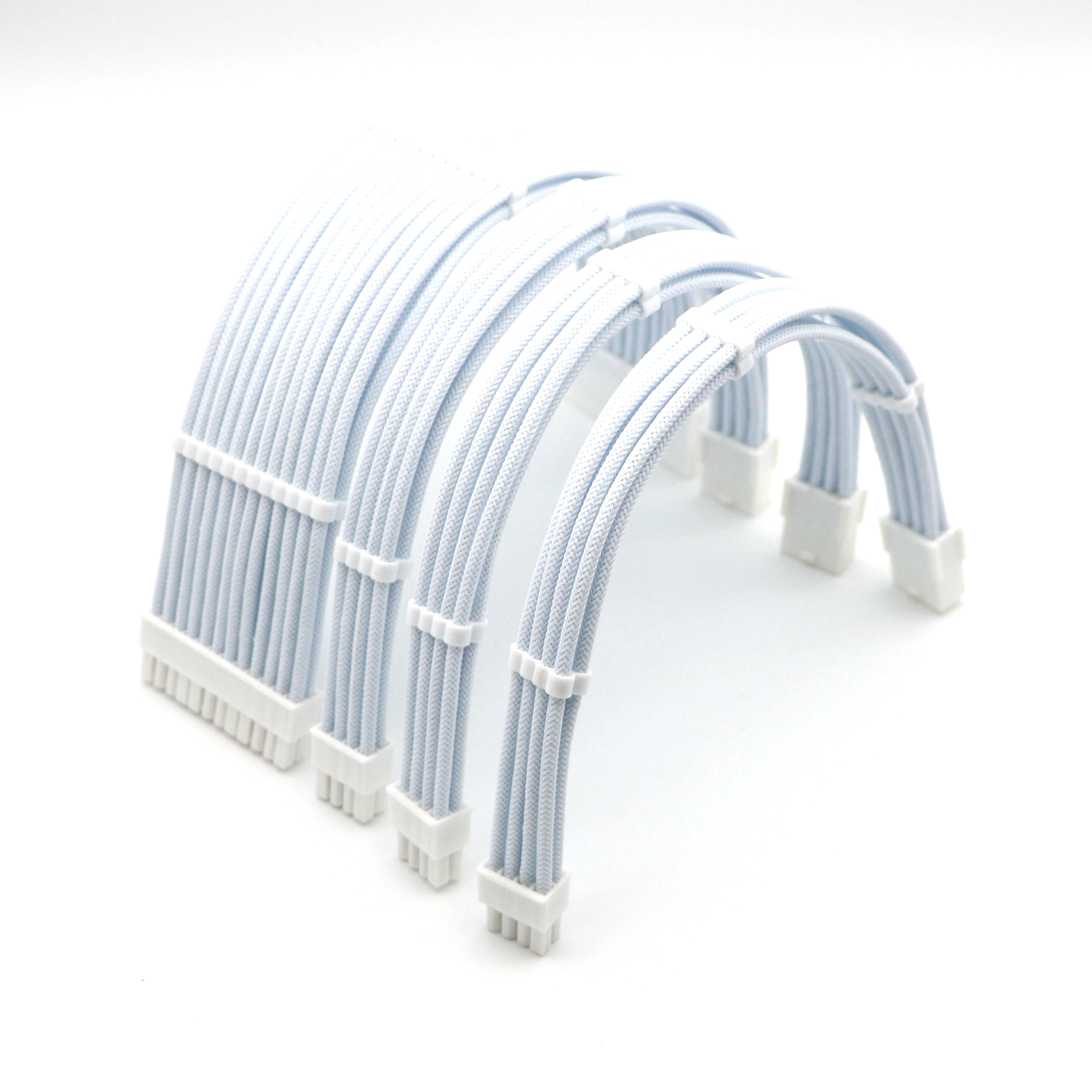 ชุดสายต่อขยายพื้นฐาน-ชุดสายต่อขยาย180-แขนสีขาวทั้งตัวและ24พิน /cpu, 8Pin ต่อขยาย GPU 8พิน/6Pin 1