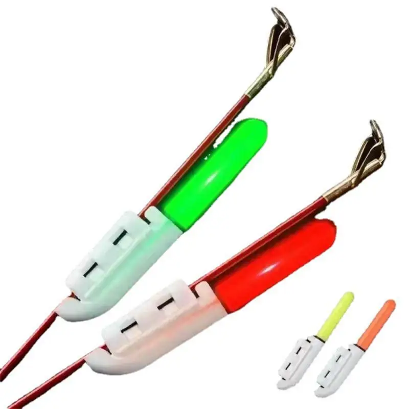 1/3PCS Luminous Light Twin Bells Clip On Night Fishing Rod Bite Alarm Portable Fishing Tackle