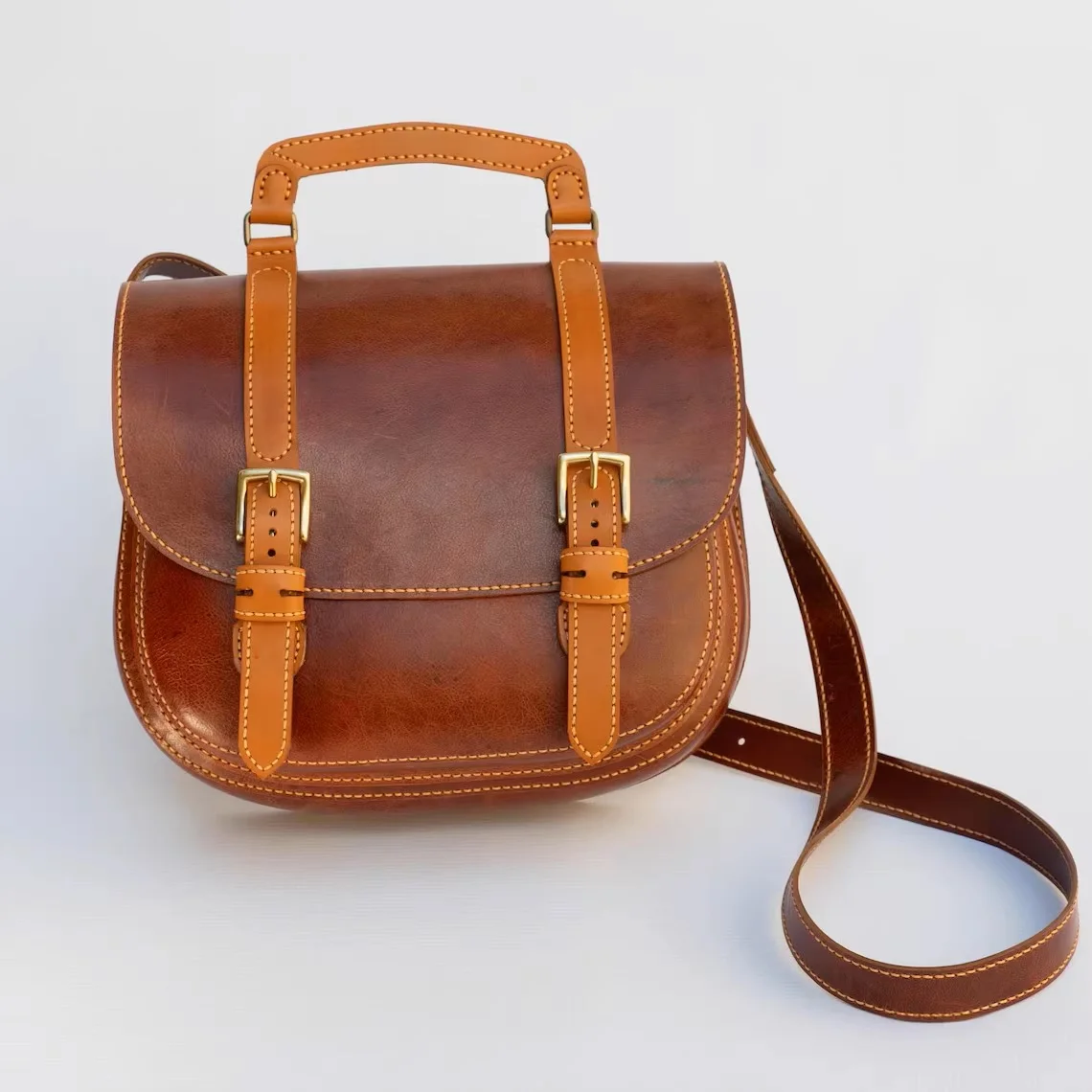 DIY leather craft shoulder bag 500gsm kraft paper pattern template stencil 26x6.5x32cm