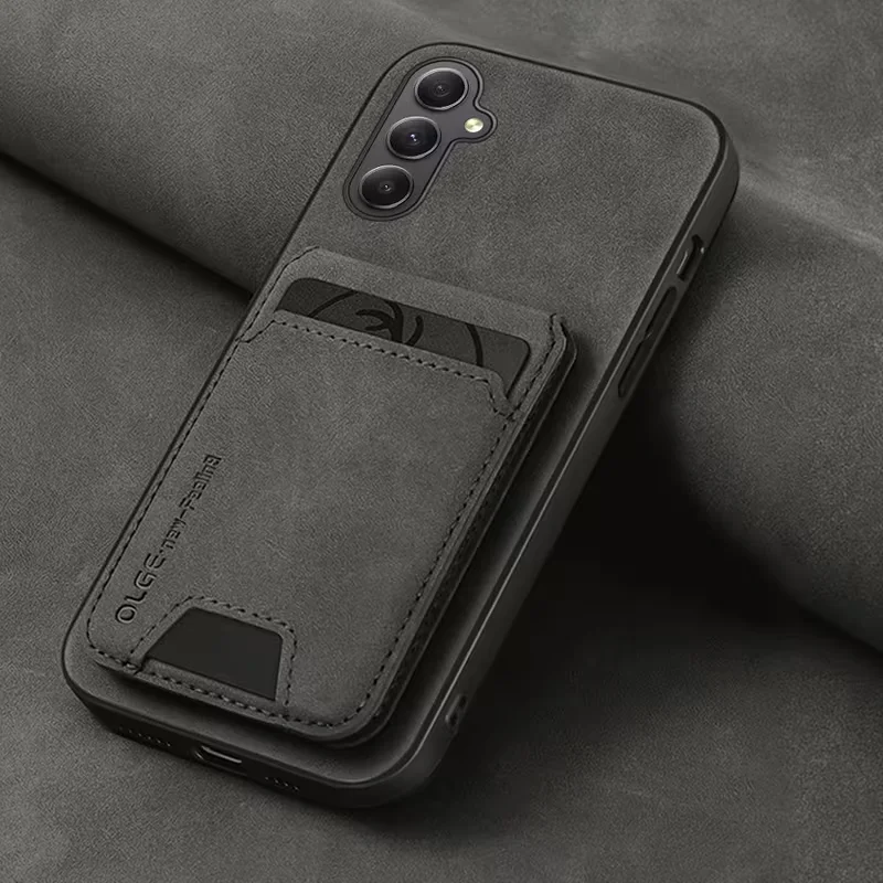 Premium Synthetic Leather Card Holder Phone Wallet Case with Enhanced Protection