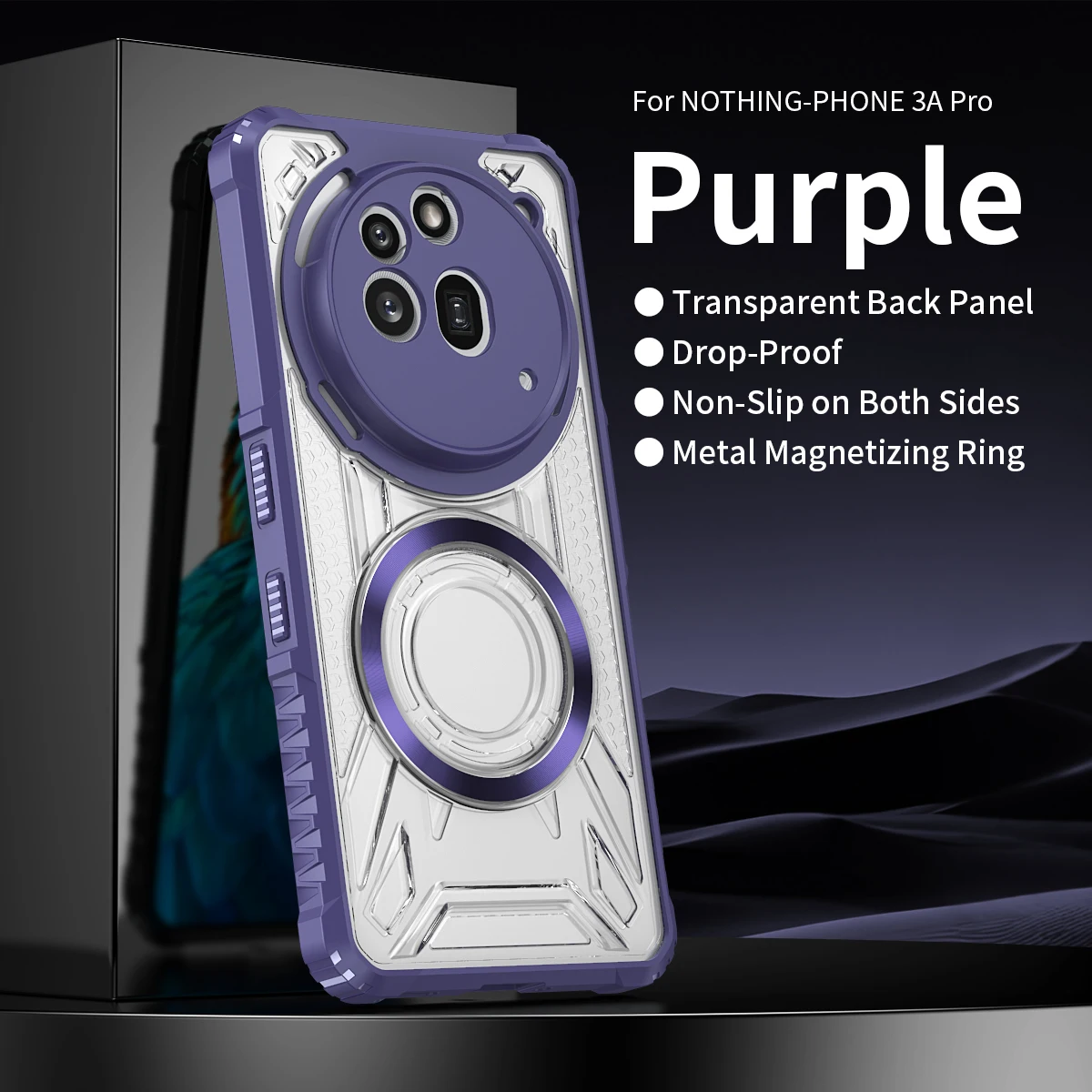 Transparent Magnetic Bumper Anti-Drop Phone Case