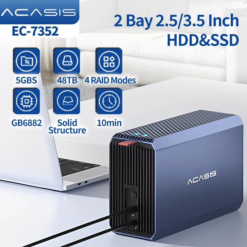 Acasis 2 Bay 2.5/3.5 Inch HDD&SSD External Hard Drive Acasis 2 Bay 2.5/3.5 Inch HDD&SSD External Hard Drive