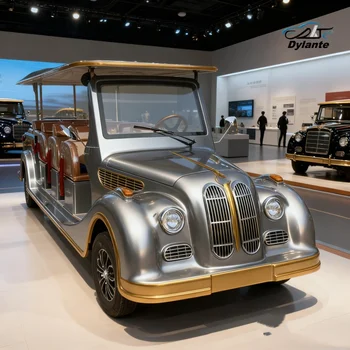 2025 New Model 5 8 11 14 Seater 5000W Electric Multi-Purpose Vehicle Car Club Golf Cart Electric Sightseeing Vintage Classic Car