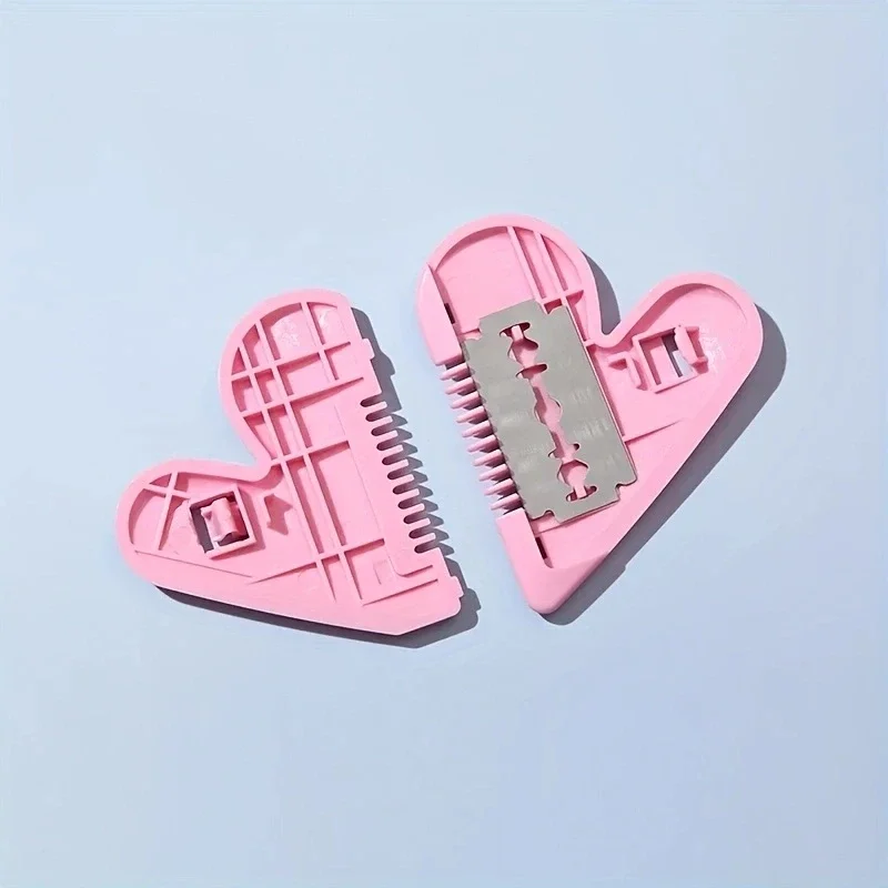 1Pc Thinning Beauty Hair Cut Accessories Home Mini Makeup Tools Heart Shape Hair Cutting Trimmer Barber Comb Bangs Hair Remover 2