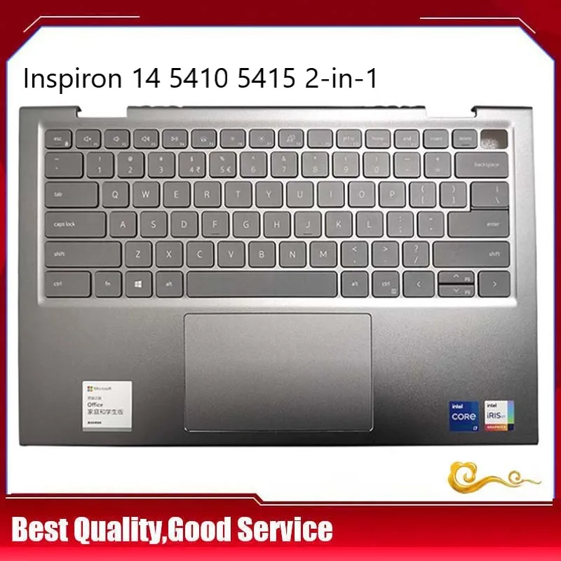 

YUEBEISHENG New case For Dell Inspiron 14 5415 5410 5415 2-in-1 Palmrest US Keyboard upper cover Touchpad 04GR69