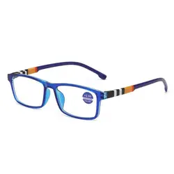 Elegant Unisex Ultra - Light Anti - Blue Light Reading Glasses - Strength 400 (Blue)