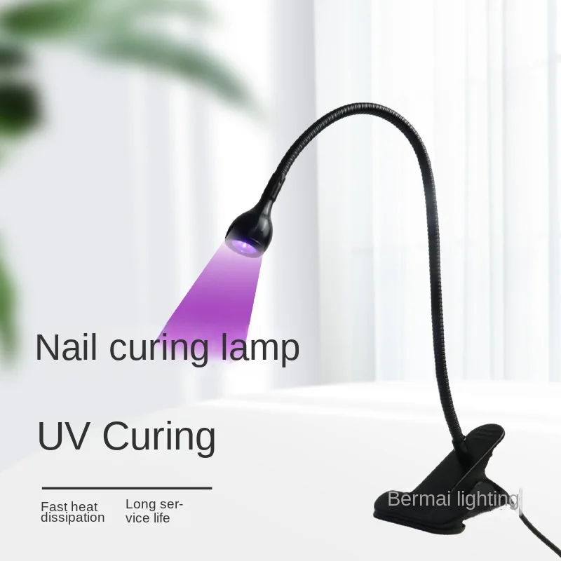 Interruptor i5V USB Powered UV Gel Curing Light with Clip and Switch for Nail Art Lampe Uv Led Ongle Led Nail Lamp Uv Light Bulb