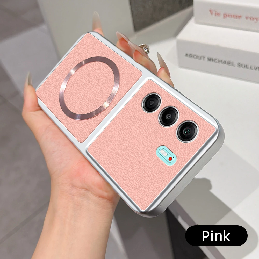 Luxury Leather Matte Magnetic Soft TPU Phone Case