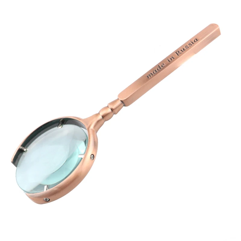 

10X Vintage Reading Magnifier Hand-Held Magnifying Glass With Optical Glass Magnifying Glass Lens Magnifie