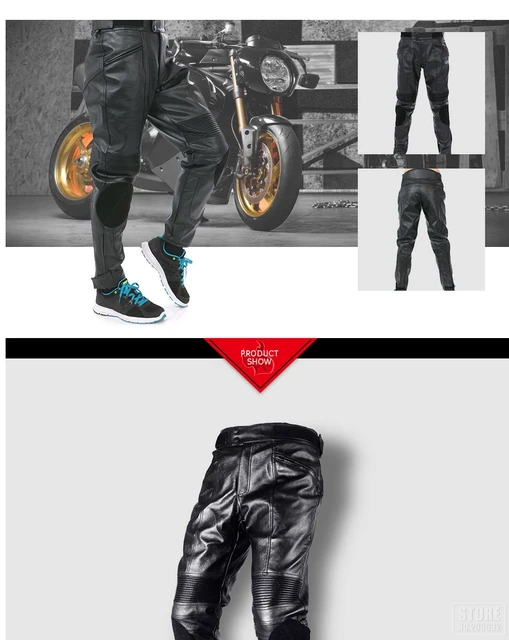 DUHAN レザーレーシングパンツ メンズ 合皮 皮パン バイク用