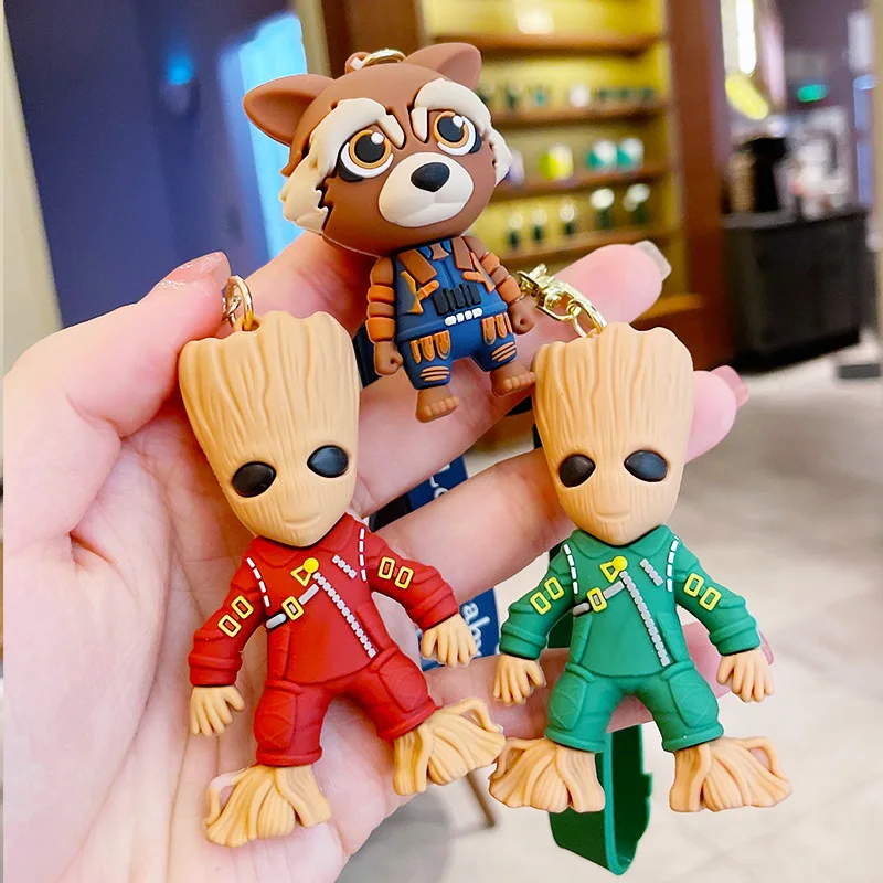 Guardians of the Galaxy Figure Keychain Cute Groot Rocket Raccoon
