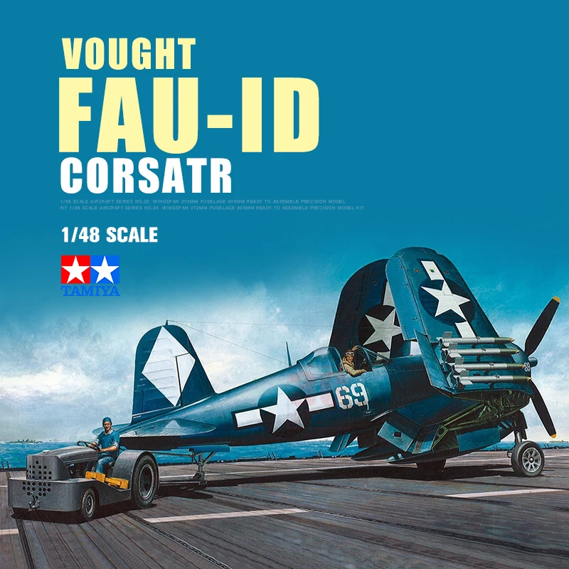 

TAMIYA Assembly Aircraft Model Kit 61085 Vought F4U-1D Corsair w/"Moto-Tug" 1/48