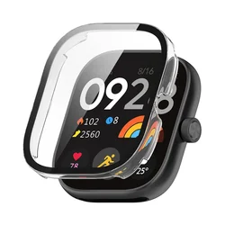 Premium Tempered Glass Anti-Scratch Bumper Protective Cover for Redmi Watch 3 Active (Clear)