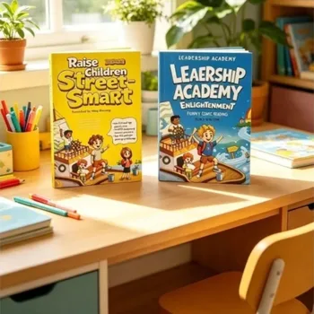 Set di 2 libri: Fumetti educativi per bambini su come allevare i figli con saggezza urbana e leadership + Libri di lettura educativi per genitori e figli in inglese