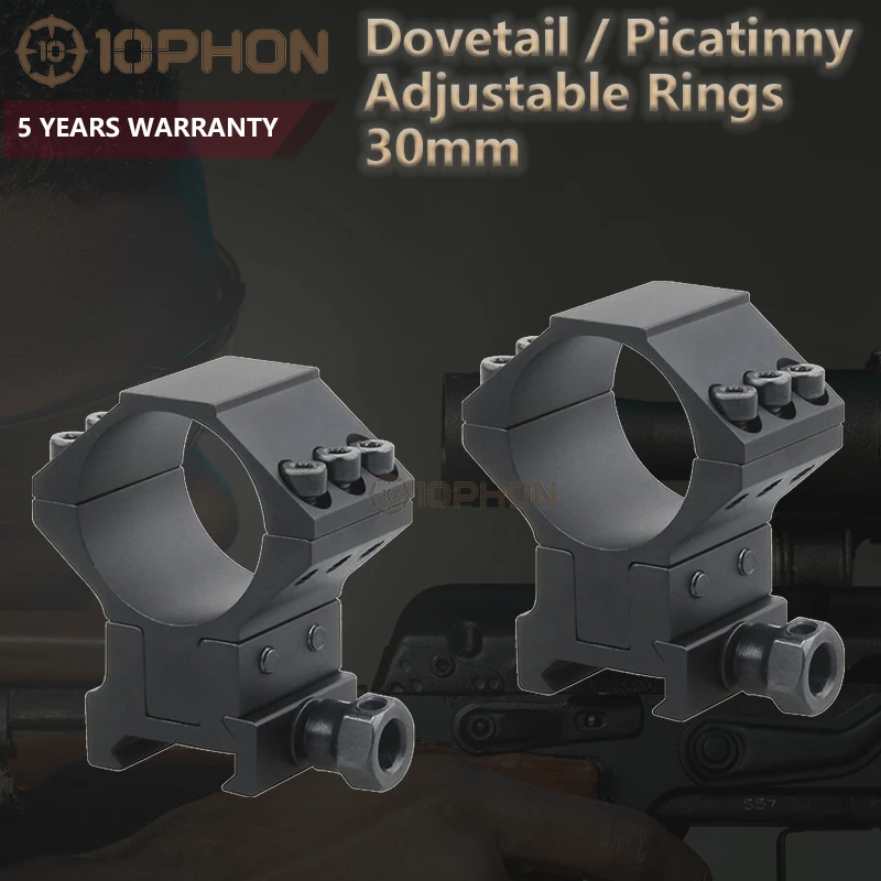 

30mm Adjustable Picatinny/Dovetail Rings Adjust Scope Mount Sniper Accessories Hunting Items Gun Accesories Rail Mount