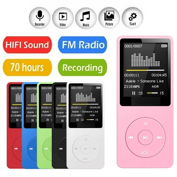 MP3 플레이어 USB 충전 기록 디지털 디스플레이 화면 미디어 무손실 휴대용 포켓 스포츠 러닝 워킹 음악 재생, MP3 플레이어 스마트워킹 뮤직 플레이어