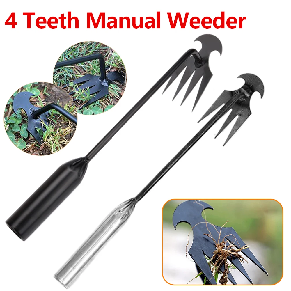 Garden Weeding Tool Weed Extractor Removal Agricultural Bonsai Tool Supplies Horticulture 4 Teeth Manual Weeder Garden Shovel 3