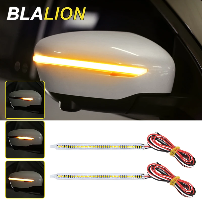 SEAMETAL 12V LED auto zpětný pohled zrcátko indikátor lampa auto světlomet svléknout se kroutit signál tekoucí lehký daylights pro auto osvětlení