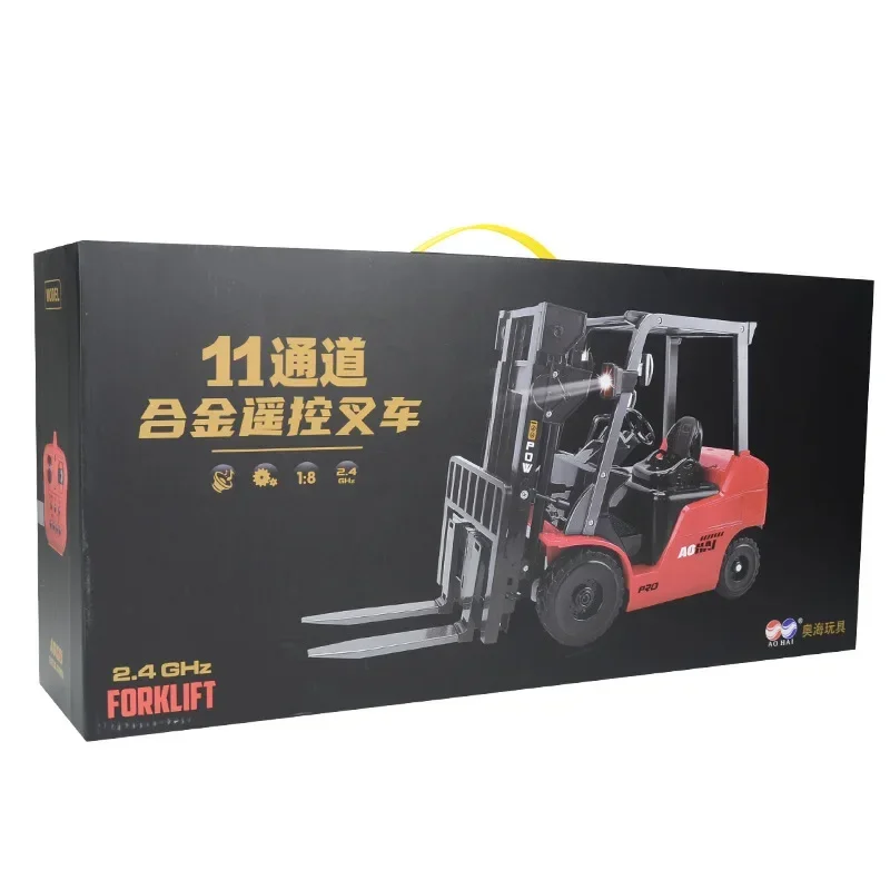 2.4g Rc Remote Control Forklift Toy 1/8 Forklift Truck Auto Demonstration Led Light Car Cool Model Kids Christmas Toys Boy Gifts 5