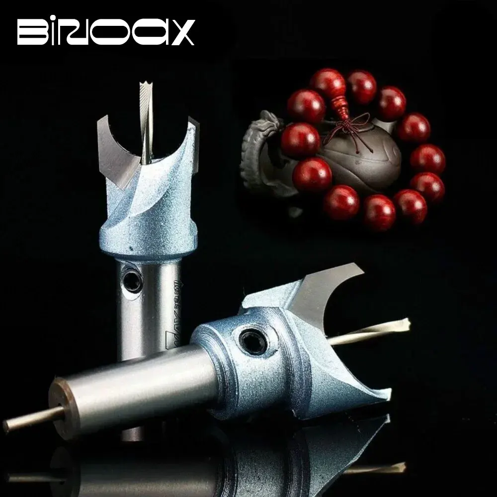 Binoax Solid Carbide Woodworking Router Bit Buddha Beads Ball Drill Tool 6/8/10/15/20mm