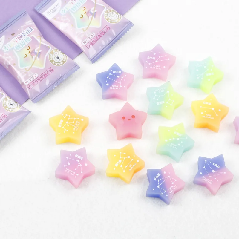 

Lucky Twelve Constellation Blind Box Eraser Cute Cartoon Student Stationery