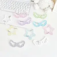 INS Acrylic Wings Shape Carabiner Korean Candy Color Card Holder Keychain Decorative Buckle Mountain Buckle Bag Pendant 1
