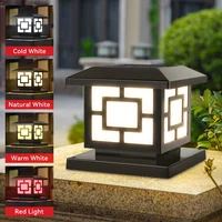 Solar LED Landscape Lighting Timed Pillar Lamps Outdoor Solar Light Remote Control Sunlights Garden Corridor External Solar Lamp 2