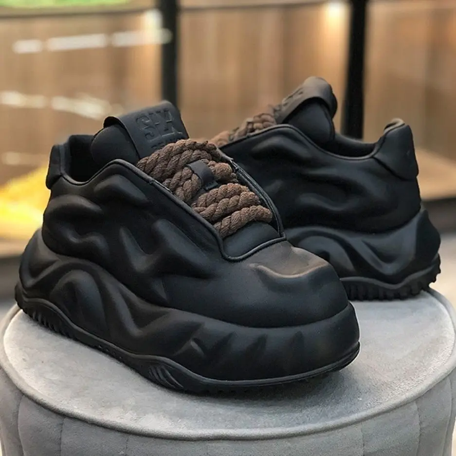 2024 New Thick Bottom Increased Ultra-Light Non-Slip Wear-Resistant Comfortable Bread Casual Sneakers Men 6